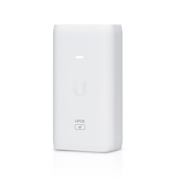 Ubiquiti U-POE-af Gigabit PoE-Injektor mit 15.4W Ausgangsleistung.