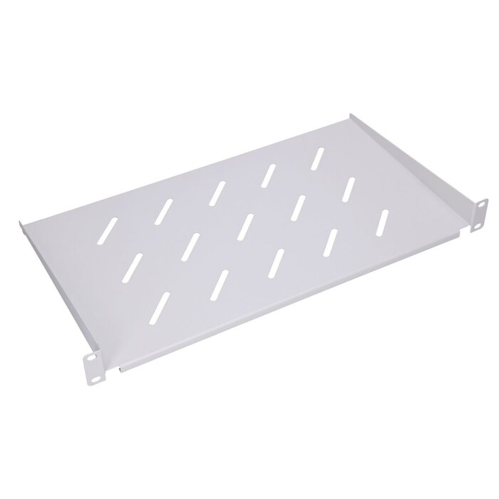 EXTRALINK 19-inch shelf grey, 1U, 350mm – detail view