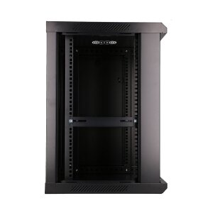 EXTRALINK 12HE 19 Zoll Netzwerkschrank | 600 x 600mm, Schwarz, Wandmontage