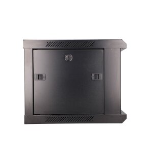 EXTRALINK 9HE 19 Zoll Netzwerkschrank | 600 x 600mm, Schwarz, Wandmontage