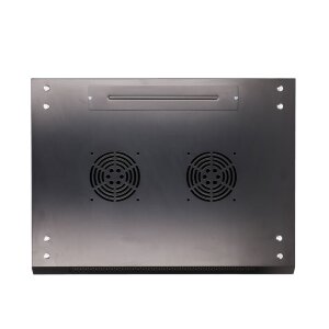 EXTRALINK 9HE 19 Zoll Netzwerkschrank | 600 x 450mm, Schwarz, Wandmontage