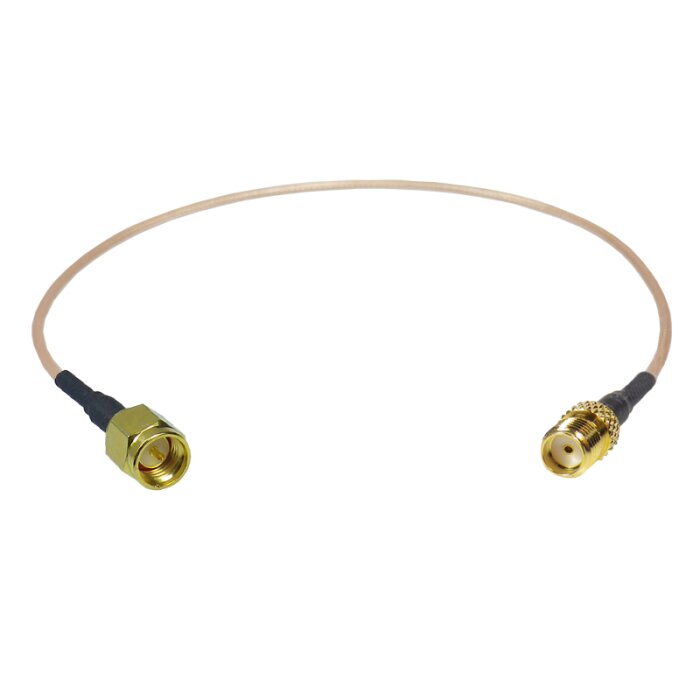 Coaxial pigtail, RG-178, 25cm, SMA female to SMA male