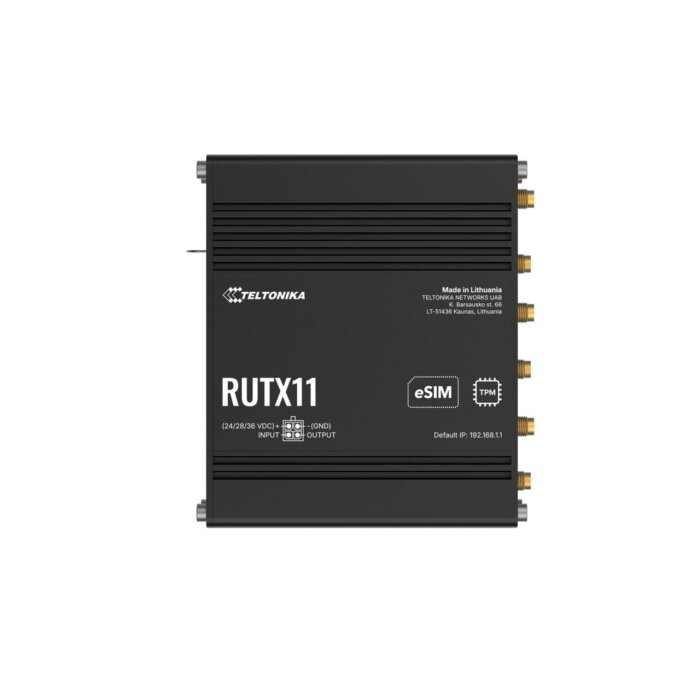 Teltonika RUTX11 4G Cat 6 Industrial Router with Dual-SIM and GPS