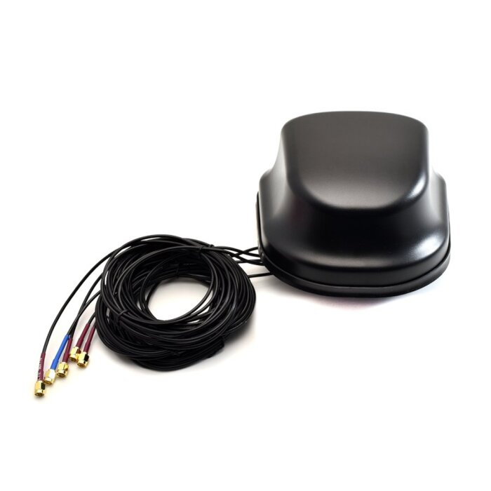 JCB605LM4 LTE/GPS/GLONASS Combo Outdoor Antenne auf einem Fahrzeugdach montiert