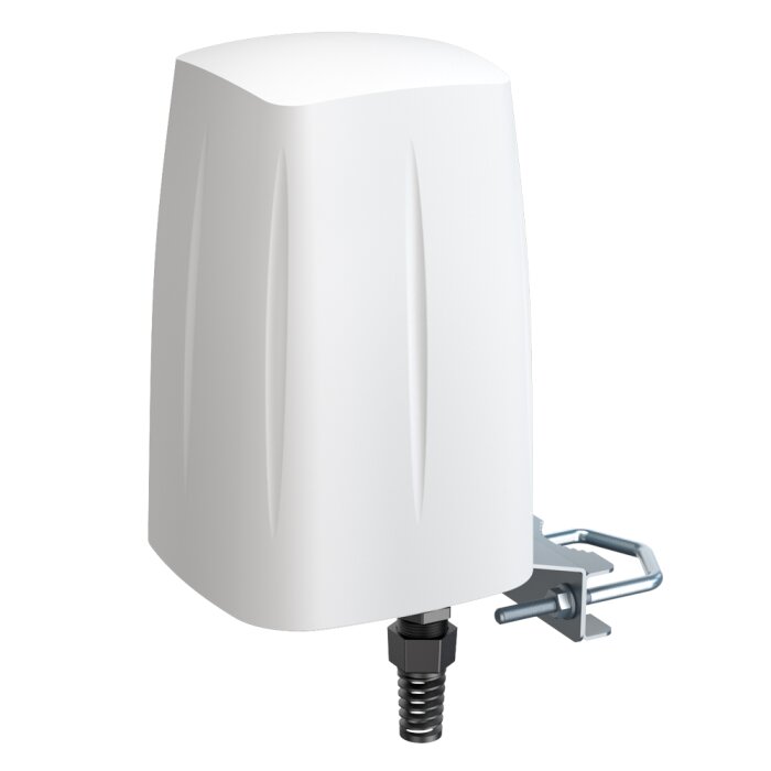 QuSpot A240S All-in-One Rundstrahlantenne für Teltonika RUT241 in weißer Frontansicht.