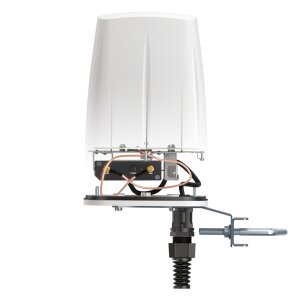 Rückseite des Einbauschachts mit Blick auf die SMA Antennenanschlüsse