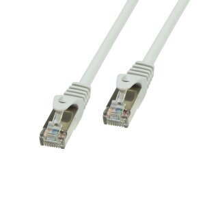 30m langes CAT.6A Patchkabel mit zwei RJ-45 Steckern, Grau