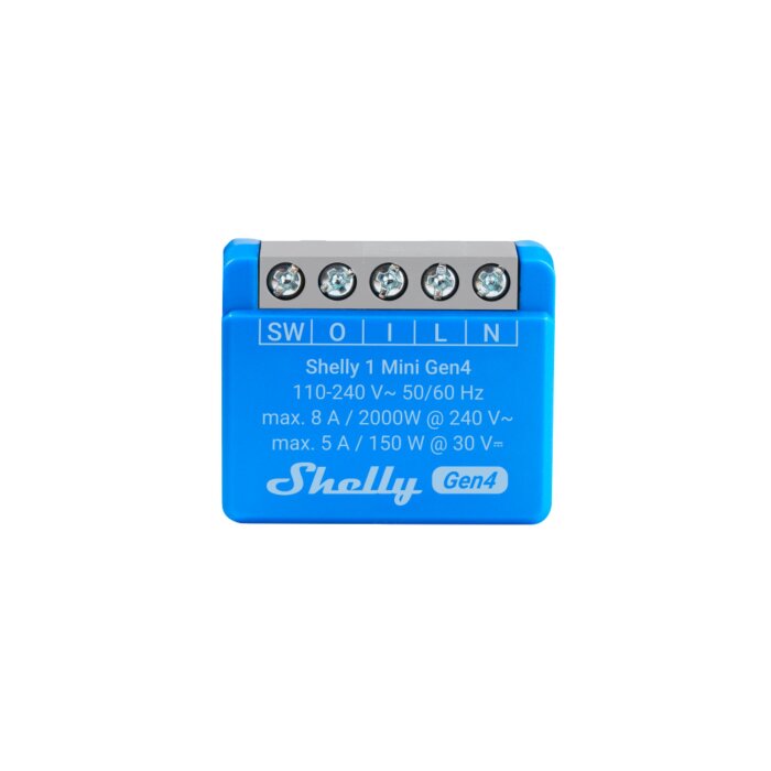 Shelly 1 Mini Gen4 - flush-mounted switching actuator, Bluetooth, WLAN
