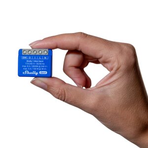 Ansicht Shelly 1 Mini Gen4 in einer Hand