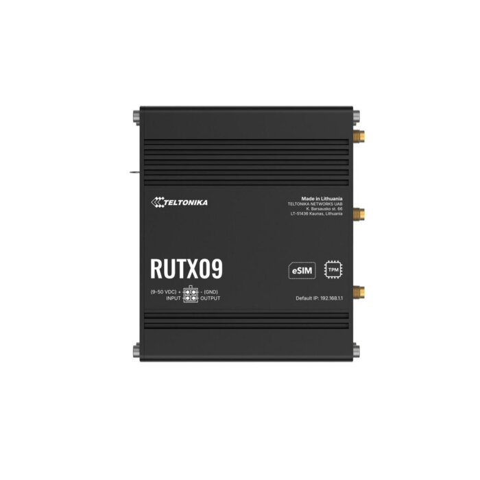 Teltonika RUTX09 4G Cat 6 Industrial Router frontal view