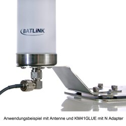 Anwendungsbeispiel mit Antenne und KM41GLUE mit N Adapter