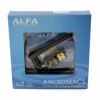 ALFA AWUS036ACS USB-Adapter in Nahaufnahme, zeigt USB-Anschluss und Antenne