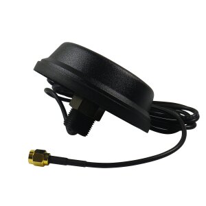 Dual band ceiling antenna with black housing, 150cm cable and RP-SMA connector