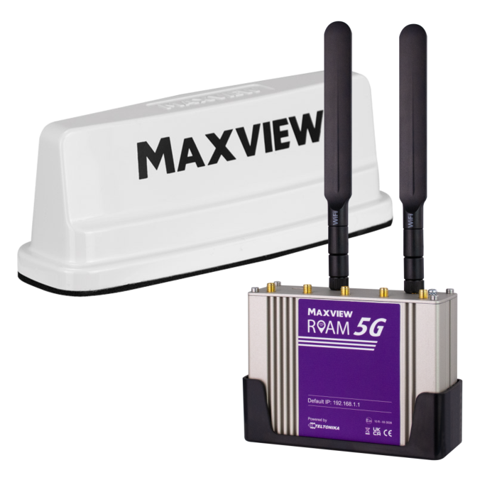 Maxview Roam 5G Campervan WLAN Komplettset mit externer 4x4 MIMO Dachantenne und Router
