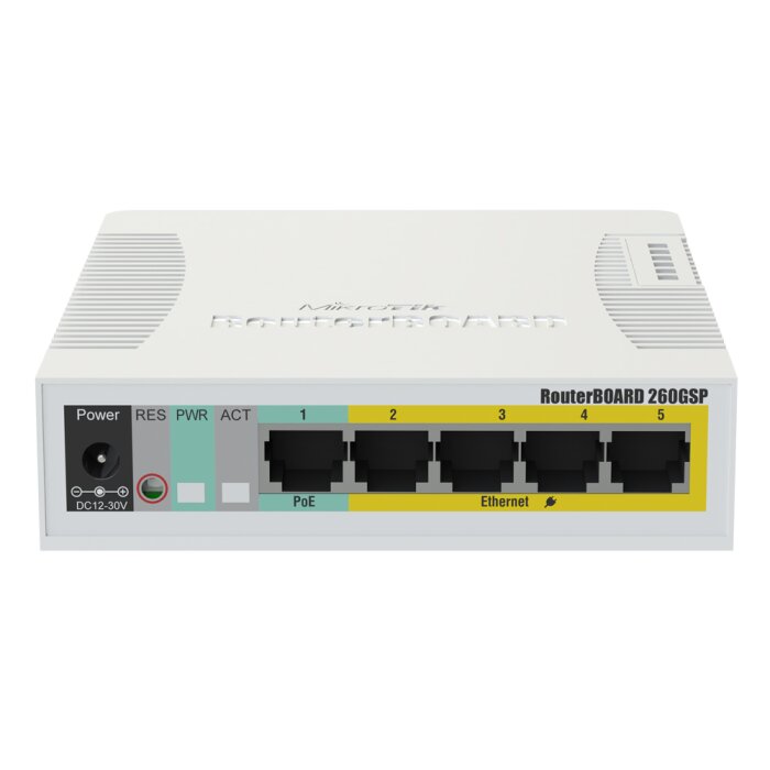 MikroTik RB260GSP (CSS106-1G-4P-1S) Managed Gigabit Ethernet Switch
