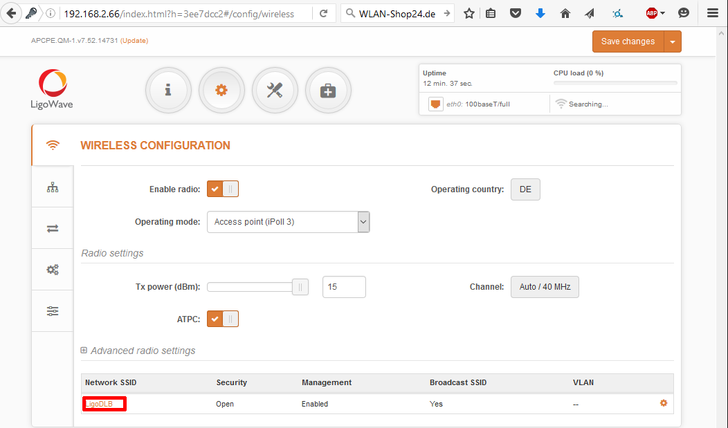 Setting up the LigoWave WiFi Bridge - Step 6