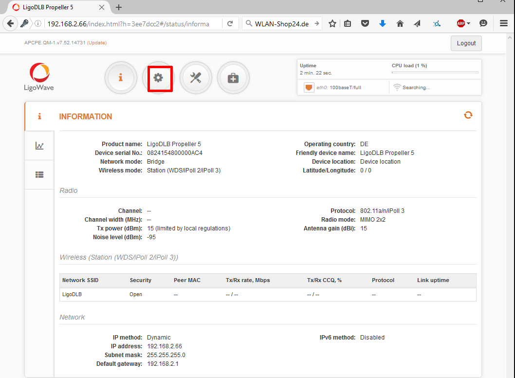 Setting up the LigoWave WiFi Bridge - Step 11