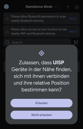 UISP Mobile App installieren