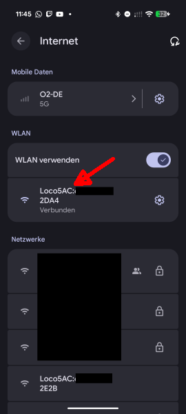 Mit dem offenen Management WLAN verbinden