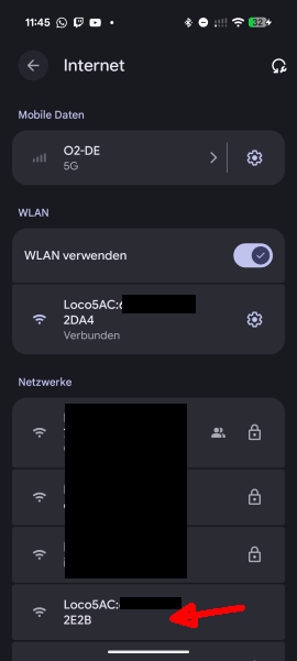 Mit dem WLAN der zweiten Nanostation verbinden