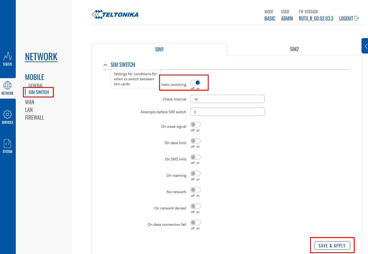 Konfigurationshilfe Teltonika RUTX09 - Schritt 14